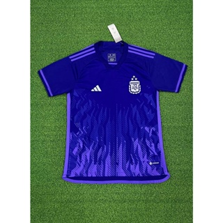 เสื้อกีฬาแขนสั้น ลายทีมชาติฟุตบอล Argentina Jersey Away 22-23