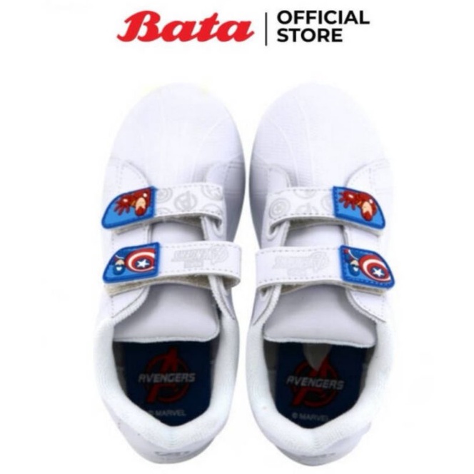 รองเท้าผ้าใบเด็กผู้ชายสีขาว size34 Bata แท้100%