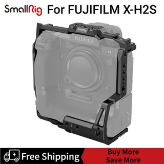 SmallRig X-H2S Camera Cage for FUJIFILM X-H2S with FT-XH/ VG-XH Battery Grip, Video Making Camera Rig with Cold Shoe Mount and NATO Rail - 3933