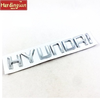 Hardingsun สติกเกอร์ตราสัญลักษณ์ ABS โครเมี่ยม ลายโลโก้ HYUNDAI สําหรับติดตกแต่งรถยนต์ รถบรรทุก 1 ชิ้น