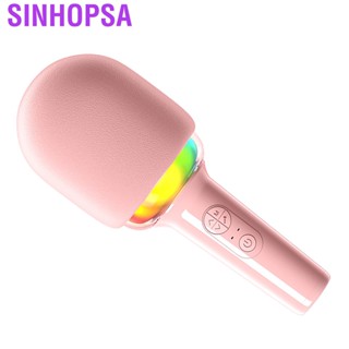 Sinhopsa Wireless Singing Microphone Bluetooth Stable Sound Integrated Portable Handheld Mic for Home