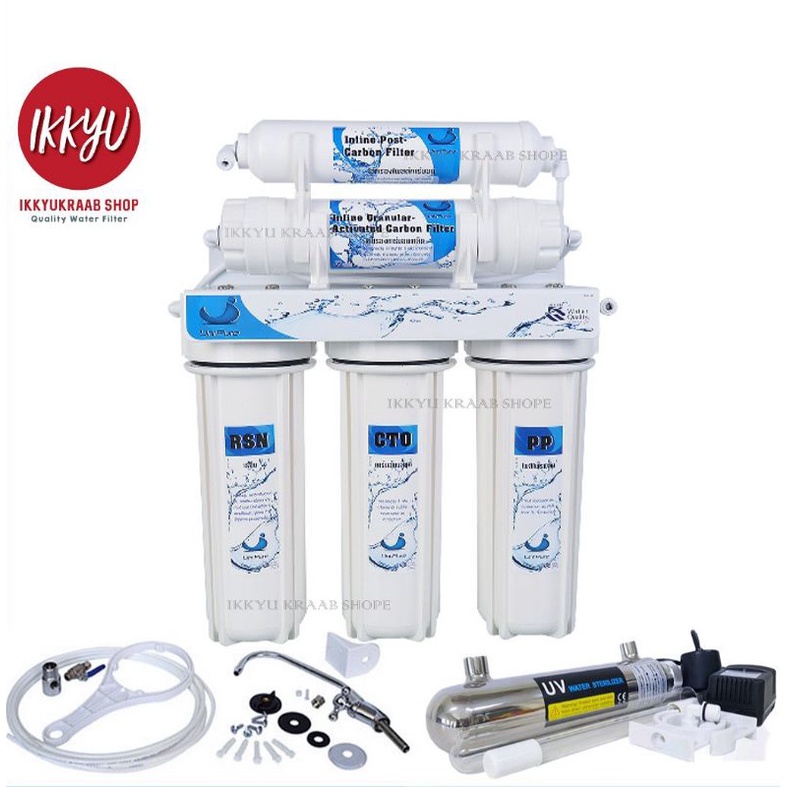 เครื่องกรองน้ำ UNI PURE UF UV  6 ขั้นตอน ฟรี  PP 1 ชิ้น