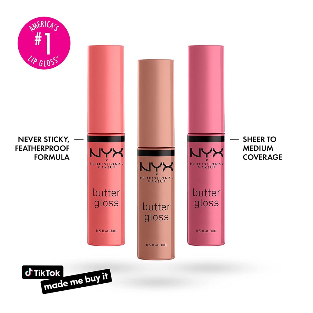 [GIFT] NYX Butter Gloss NonSticky Lip Gloss Shopee Thailand