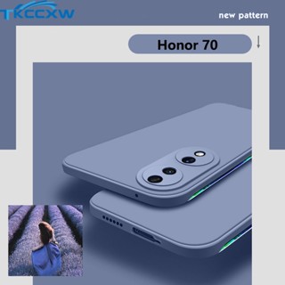 สําหรับ Honor 80 70 50 Pro X8 เคสโทรศัพท์ซิลิโคนเหลว ทรงสี่เหลี่ยม หรูหรา ของแท้