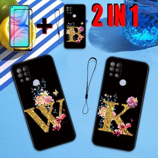 2 IN 1 เคสโทรศัพท์ Tecno Pova พร้อมกระจกนิรภัยกันรอยหน้าจอ เซรามิค แบบโค้ง ฟิล์มนิรภัย ลายตัวอักษร