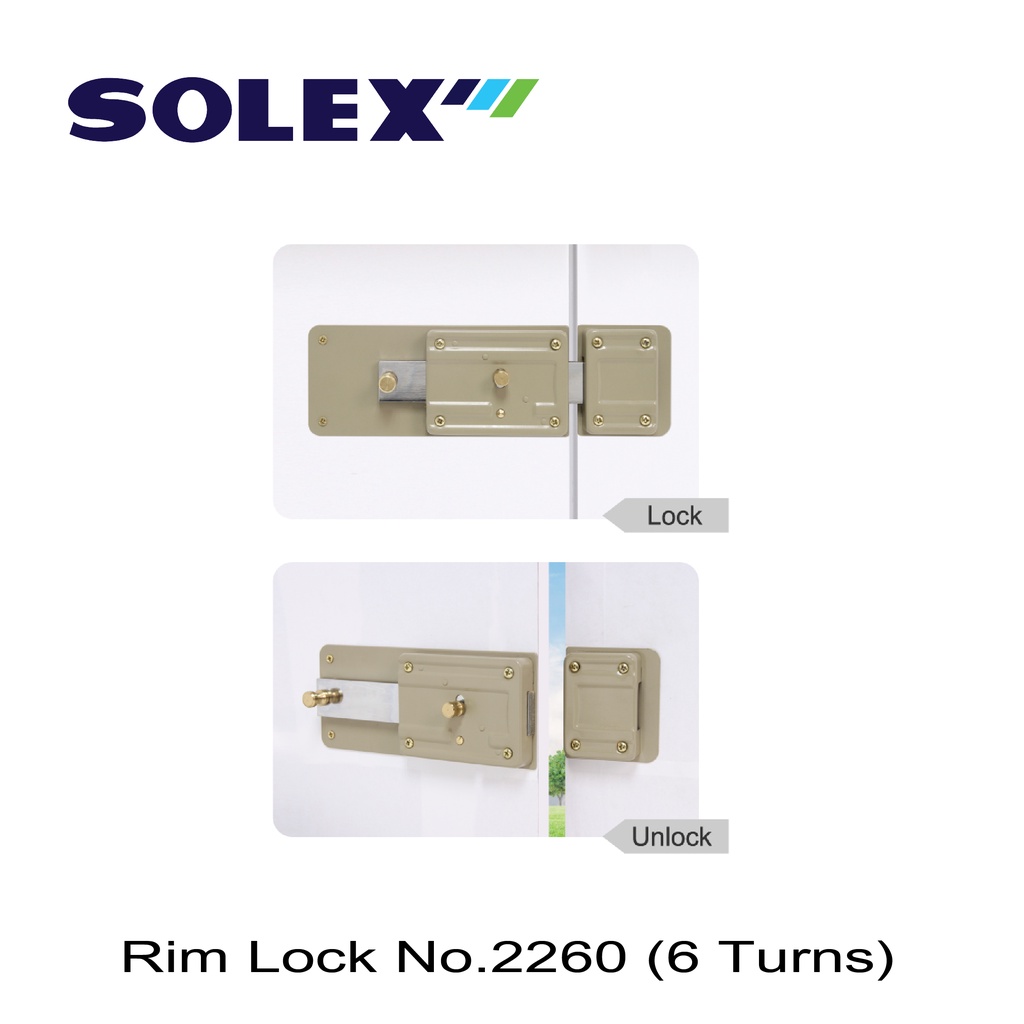 SOLEX กุญแจ Rim Lock No.2260 (6 Turns)