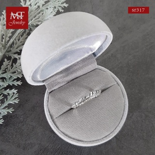 MT แหวนเงินแท้ ลายพันเกลียว งานรมดำ ไซส์: 53, 59 Solid 925 Sterling Silver Ring (sr317) MT Jewelry มณีธารา