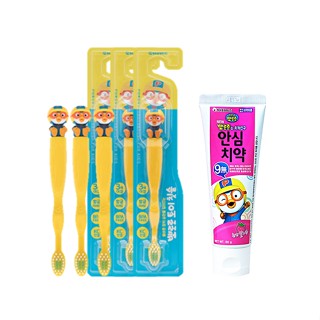 PORORO SAFETY SET เซ็ตแปรงสีฟันโพโรโระ + ยาสีฟันโพโระโระเซฟตี้