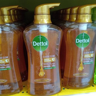 ครีมอาบน้ำเดทตอล Dettol โกลด์ (ราคา 1 ขวด ขนาด 500 กรัม) เจลอาบน้ำแอนตี้แบคทีเรีย คลาสสิค คลีน