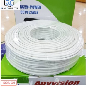 สายกล้องวงจรปิด RG59 + POWER ANYVISION 100M CABLE RG59 100M