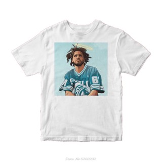 เสื้อยืดผ้าฝ้ายพรีเมี่ยม เสื้อยืดแขนสั้น ผ้าฝ้าย ใส่สบาย ลาย J COLE BORN SINNER สีขาว สําหรับผู้ชาย OEbnbo85JGakdl39