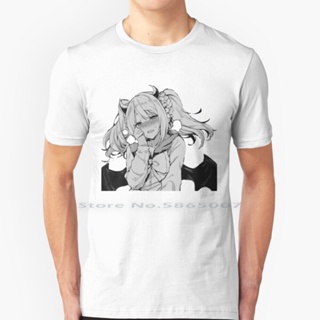 [S-5XL]Cute Demon Girl T Shirt 100% Cotton Ecchi Hentai Face Naughty Cute Face Lewd Anime Pervert Loli Waifu Discor_42