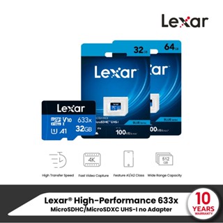 Lexar 633x microSDHC/microSDXC UHS-I Memory Card no Adapter ใช้งานร่วมกับ Smartphones, Tablets และ Action Cameras