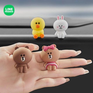 [LC] Line FRIENDS ของแท้ ตุ๊กตาคอนโซลกลางรถยนต์ ลายการ์ตูนน่ารัก สีน้ําตาล อุปกรณ์เสริม สําหรับตกแต่งภายในรถยนต์ 2022