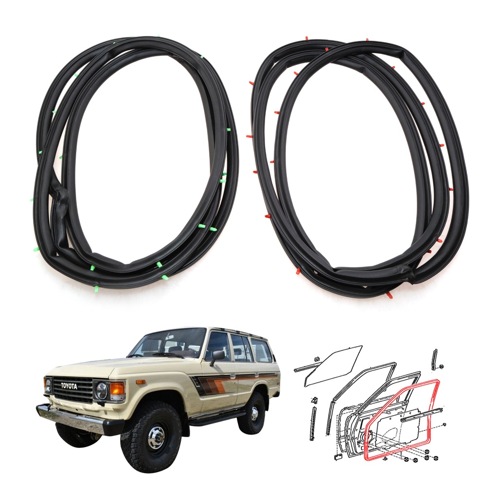 ยางประตูหน้า ซ้าย/ขวา โตโยต้า แลนด์ครุยเซอร์ J60 BJ60 FJ60 HJ60 HJ61 Toyota Land Cruiser ปี 1980-199