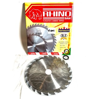 RHINO ใบเลื่อยวงเดือน ขนาด 7 นิ้ว 24 ฟัน ( 7x24T ) ตรา แรด ของแท้ ( ใบเลื่อย / วงเดือน / ใบวงเดือน 7 นิ้ว คาร์ไบด์ )