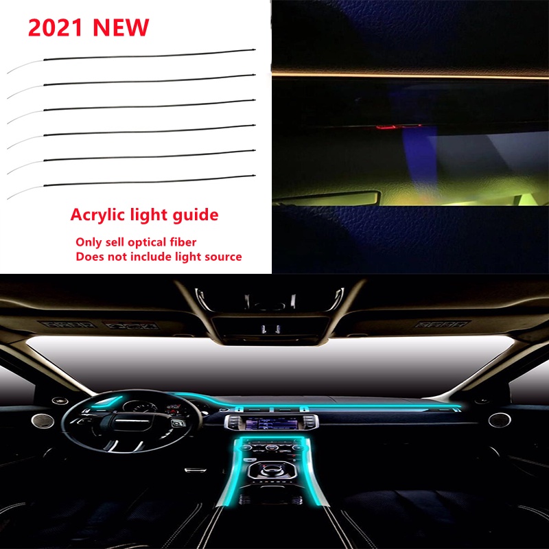 Acrylic Optic Fiber Lights RGB Ambient Light Sound Control With 12V Cigarette Lighter Auto Interior Decorative Atmospher