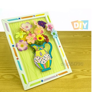 DIY55096ชุดประดิษฐ์กรอบรูปดอกไม้ diy กรอบรูป กรอบรูป3D