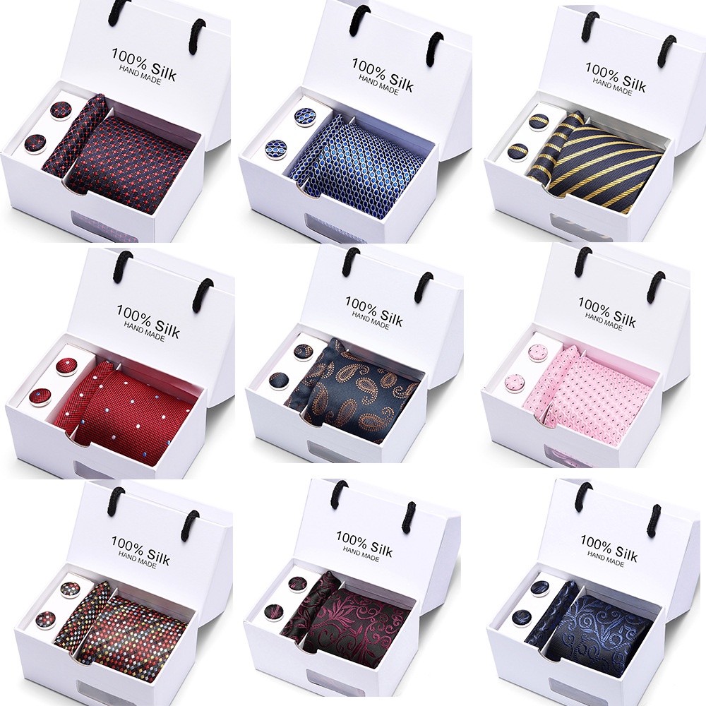 พร้อมส่ง ชุดเนคไท แบบเป็นทางการ สไตล์นักธุรกิจ สําหรับผู้ชาย 5 ชิ้น