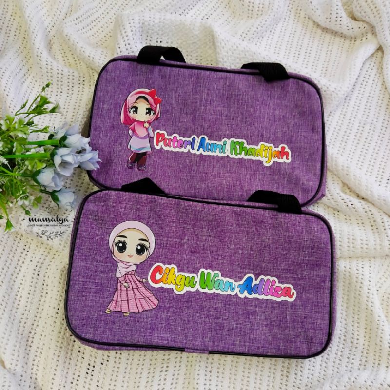 Beg Nama Hadiah Hari Guru Teachers Day Hari Jururawat Nurse Day Birthday Canvas Bag