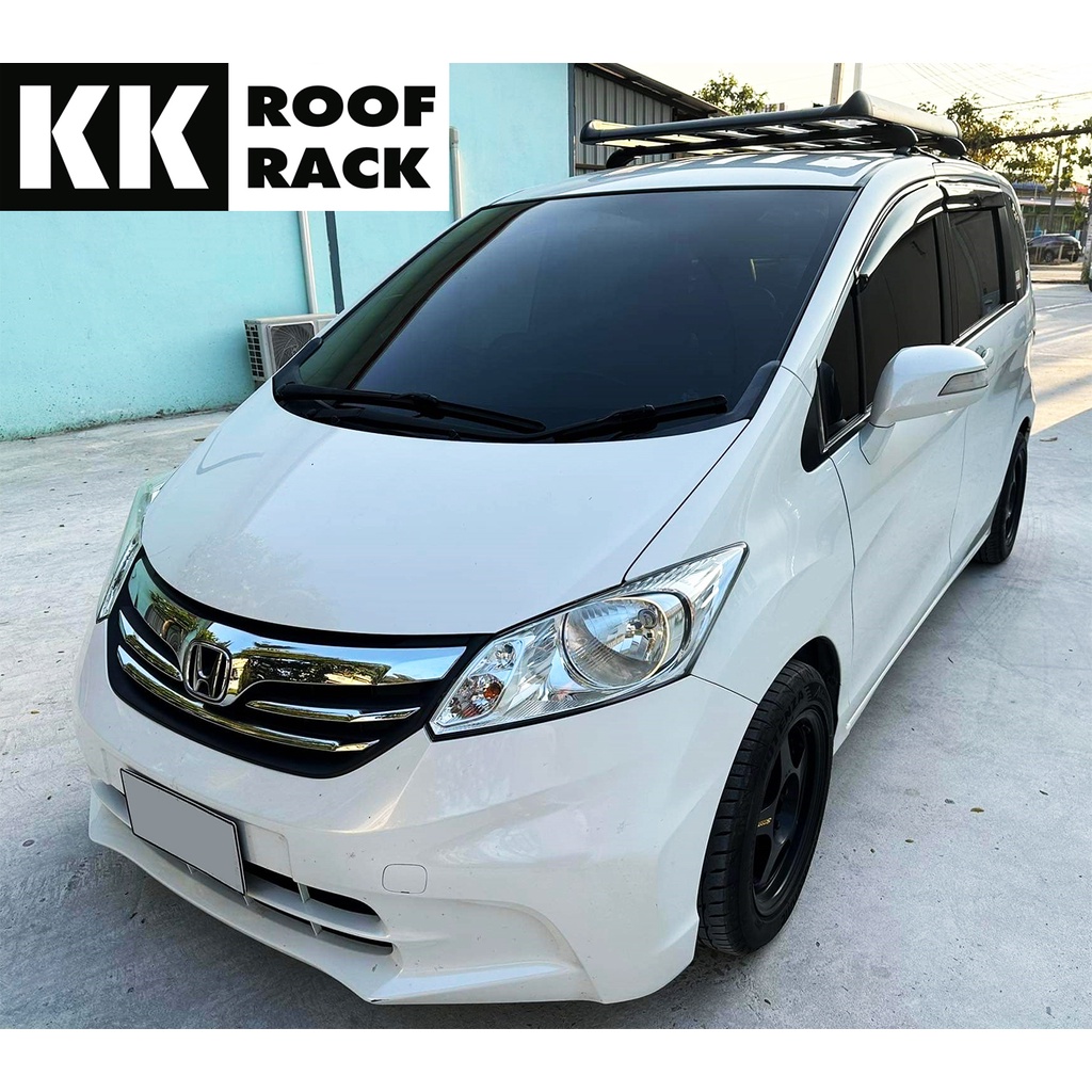 แร็คหลังคา ถาดอลูมิเนียม Honda Freed  ของใหม่ ไม่เจาะหลังคา [B0-0M]