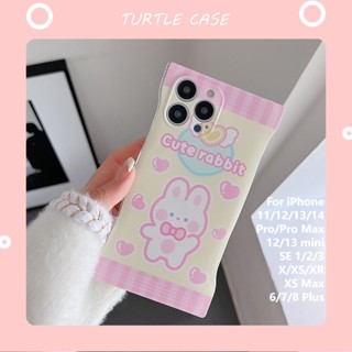 [พร้อมส่ง] เคสโทรศัพท์มือถือ ลายการ์ตูนกระต่าย สําหรับ Apple iPhone 14 13 12 11 PROMAX XS XR XSMAX SE2020 6 7 8PLUS MINI