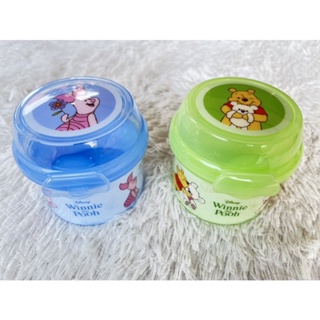 (( พร้อมส่ง )) กระปุกพลาสติกลายหมีพูห์และพิกเล็ต Winnie the Pooh และ Piglet จาก Daiso เกาหลี 🇰🇷