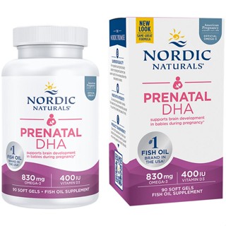 DHA ยี่ห้อ Nordic Naturals Omega-3 วิตามินดี 400 IU 90, 180 ซอฟเจล สำหรับคุณแม่ตั้งครรภ์ บำรุงทารกในครรภ์ (แพ็คเกจใหม่)