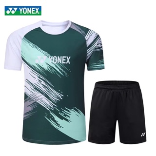 Yonex เสื้อกีฬาแบดมินตัน แขนสั้น แห้งเร็ว สําหรับผู้ชาย ผู้หญิง 21070