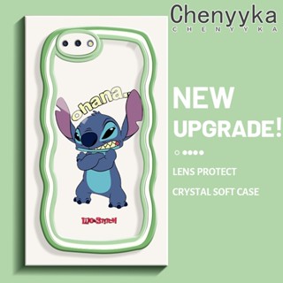 เคสโทรศัพท์มือถือแบบนิ่ม ใส กันกระแทก ลายการ์ตูน Stitch น่ารัก หลากสี สําหรับ OPPO A3s A12E A5 2018 Realme C1