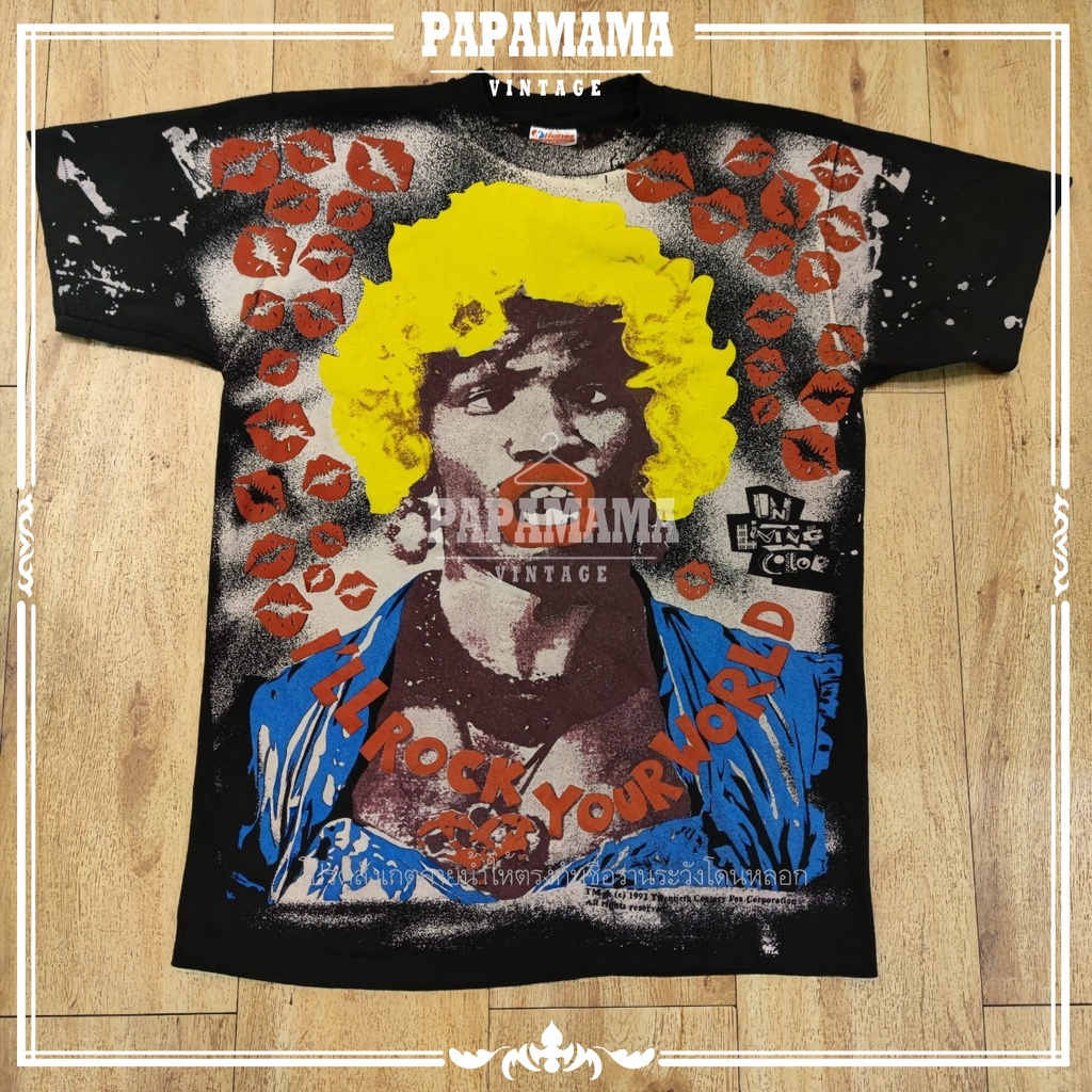 Jamie Foxx Mosquitohead Acid Wash ผ้ากัด 1980s ป้ายHarnes Made in