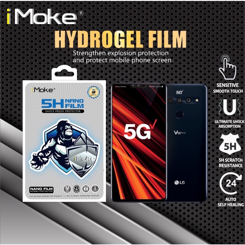 IMoke Hydrogel Film สําหรับ LG V50 ThinQ 5G/V50s ThinQ 5G - Clear/Matte/Blue Light