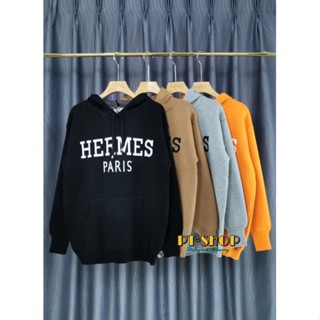 New collection 👄🍂 🍯 Hermes Hoodie 🐻Hermes Hoodie ไหมพรม ทอลาย logo 💞 แบรนด์ Hermes เสื้อฮู้ด