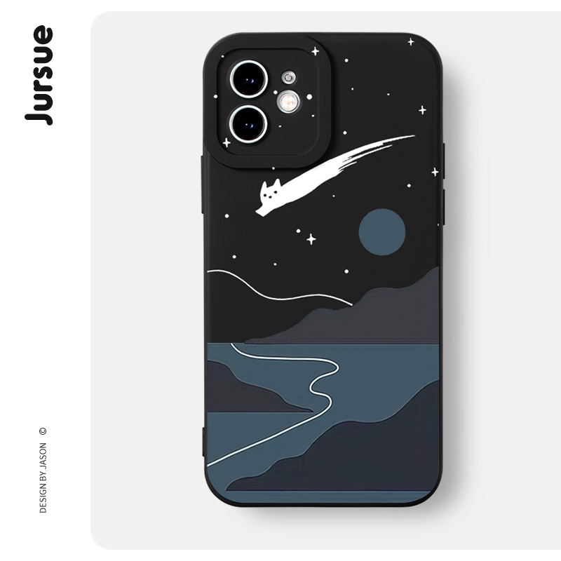 JURSUE น่ารักตลกความงามเคสโทรศัพท์สําหรับ iPhone 17 Air 16 15 14 13 12 11 Pro Max SE 2020 X XR XS 8 7 ip 6S 6 Plus XYH1028