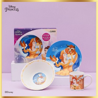 Beauty and the Beast Pottery 3p ชุดเครื่องปั้นดินเผา (แผ่น + ชาม + แก้ว)