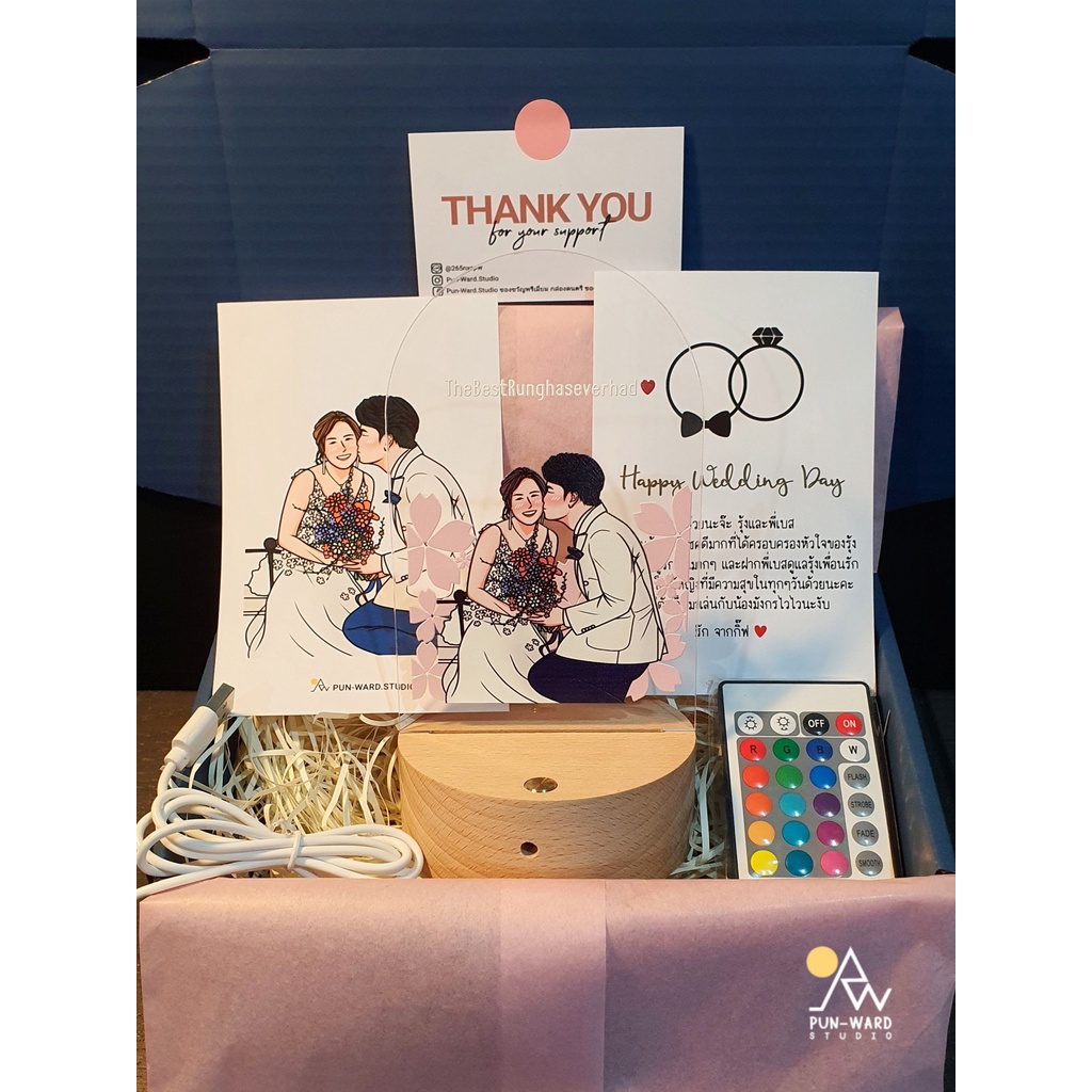 โคมไฟอะคริลิค โคมไฟรูปวาด รูปวาดแบบมินิมอลคาร์แรคเตอร์ ของขวัญทุกเทศกาลต่างๆ - รูปที่ 6