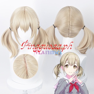 Manmei Anime Project SEKAI COLORFUL STAGE! Scalp Azusawa Kohane Cosplay Wig 43cm Light Linen With Double Tail Heat Resistant Wigs