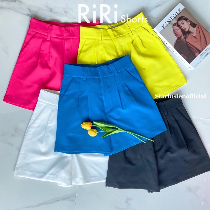 กางเกงขาสั้นทรงสวย เอวสูง RiRi shorts