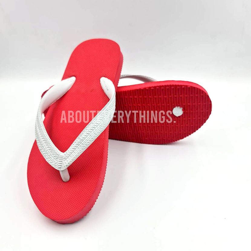 A5 รองเท้าแตะหูหนีบ ทำจากยางพารา รุ่น amazon พื้นสีหูขาว พื้นนิ่ม ใส่สบาย ไม่ดีดน้ำ มีให้เลือก 9 สี - รูปที่ 2