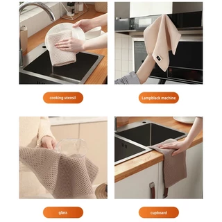 พร้อมส่ง! ผ้าเช็ดจานอย่างดี ผ้าเช็ดโต๊ะ ไม่เป็นขุย อุ้มน้ำได้ดี ไม่อับชื้น เช็ดครัว ผ้าอเนกประสงค์ COTTON100%