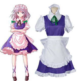 [พร้อมส่ง] ชุดคอสเพลย์ อนิเมะแม่บ้าน Touhou Sixteen Nightsaki Night cos สําหรับผู้หญิง พร้อมส่ง