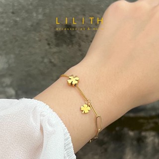 Lilith - Four leaf clover Bracelet สร้อยข้อมือ กำไลข้อมือ จี้ใบโคลเวอร์