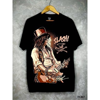 Slashเสื้อยืดสีดำสกรีนลายFC317