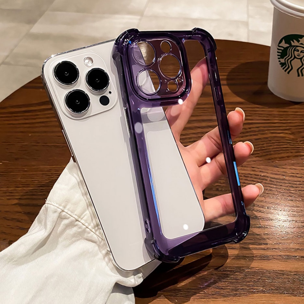 เคสไอโฟน11 เคสโทรศัพท์มือถืออะคริลิคใส กันกระแทก สี่มุม หรูหรา สําหรับ IPhone 17 16 15 14 12 13 Pro Max - รูปที่ 2