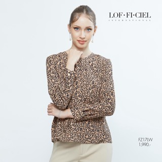 Lofficiel เสื้อผู้หญิง Blouse NEW LOFFICIEL: Blouse แขนยาว TIGER COLLECTION (FZ17LW)