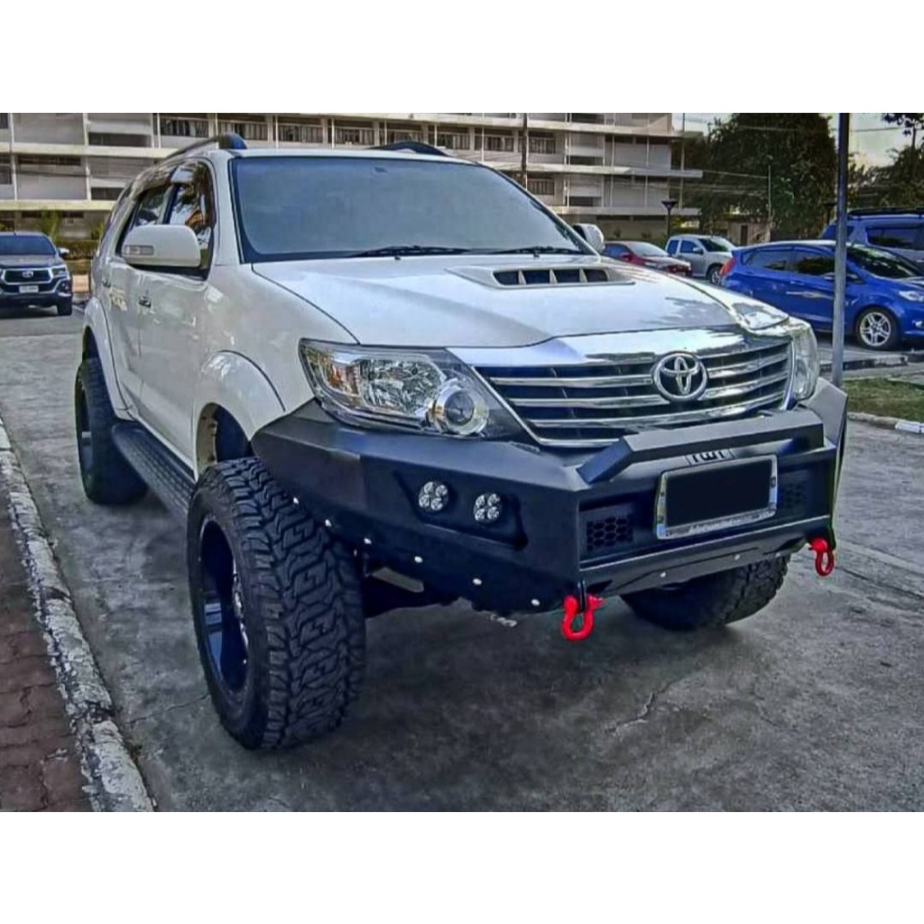 กันชนหน้าออฟโรด Fortuner champ 2012-2014 แบบเต็ม TW มีไฟ LED 4ตัว กันชนหน้าเหล็ก Fortuner champ fron