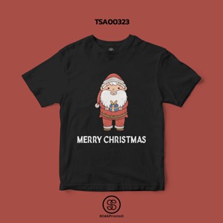 เสื้อยืด พิมพ์ลาย Merry Christmas สีดำ รหัส TSA00323 #เสื้อ #เสื้อยืด