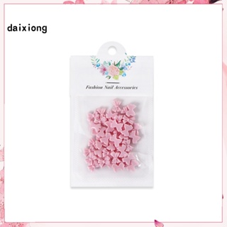 &lt;daixiong&gt; อุปกรณ์ตกแต่งเล็บ จี้โบว์ สามมิติ สีพื้น สําหรับตกแต่งเล็บ 50 ชิ้น