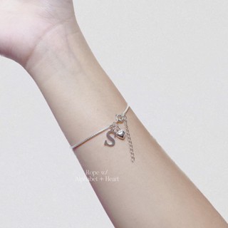 (myjew.k) สร้อยข้อมือ กำไลข้อมือเงินแท้ รุ่น Rope bracelet