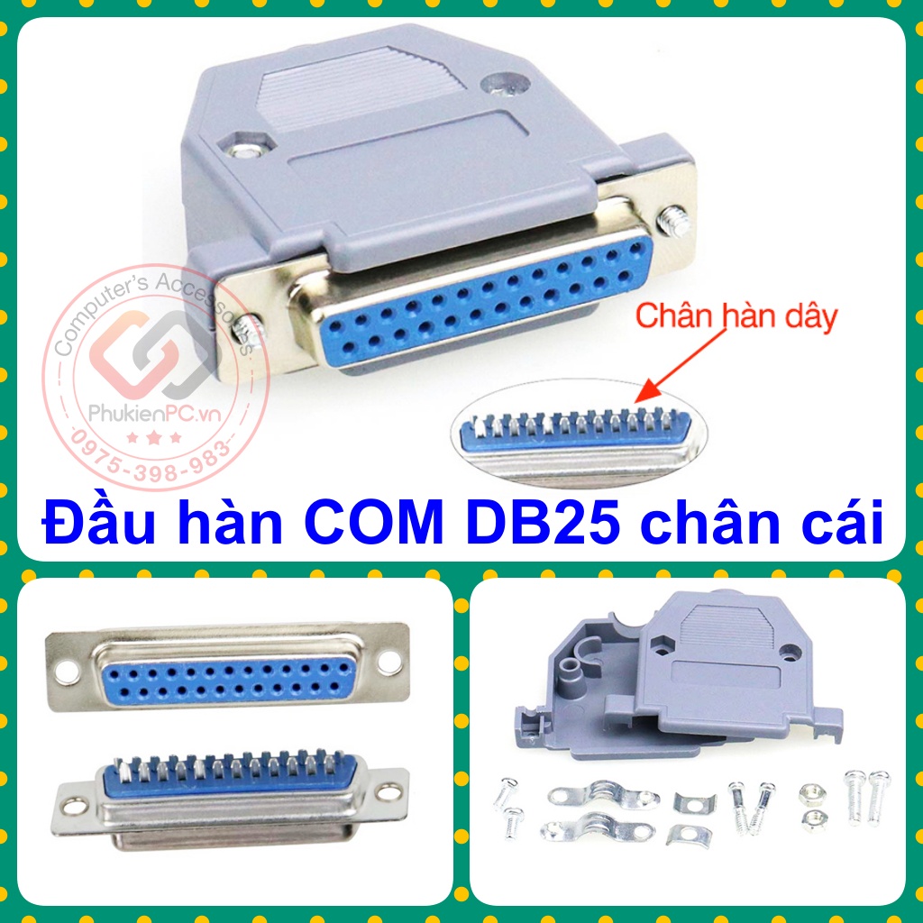 DB25 LPT COM แจ็คเชื่อมพร้อมพินตัวเมียและฝาครอบพลาสติก, Welding COM DB25 ถึง DB25, DB37, DB9 สําหรับ